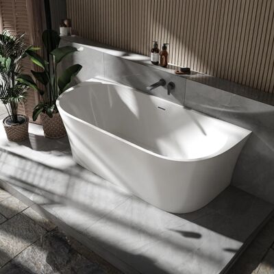 Bernstein Weiße Acryl Freistehende Badewanne - 170x80cm - Zentrale Ablauf Bernstein Weiße Acryl Freistehende Badewanne - 170x80cm - Zentrale Ablauf