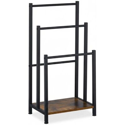 Relaxdays Handtuchständer Eisen Braun 3 Stangen Mit Ablage 80 cm x 40 cm x 28 cm 2,9 kg Relaxdays Handtuchständer Eisen Braun 3 Stangen Mit Ablage 80 cm x 40 cm x 28 cm 2,9 kg
