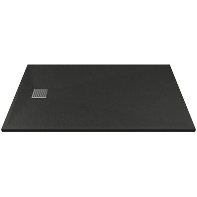 MIRNOSA Schwarzer 120x90cm Duschwanne Moderner Steineffekt - Boden oder Einbau MIRNOSA Schwarzer 120x90cm Duschwanne Moderner Steineffekt - Boden oder Einbau