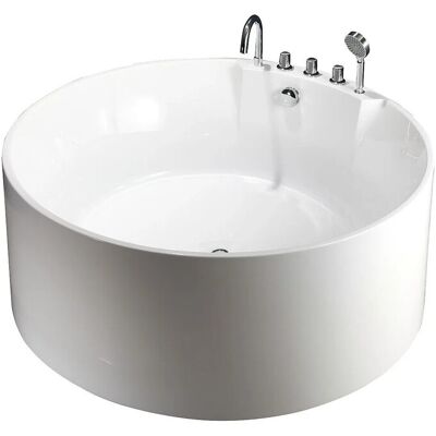 Vente-unique Freistehende Badewanne Linda Weiß 150 cm Vente-unique Freistehende Badewanne Linda Weiß 150 cm