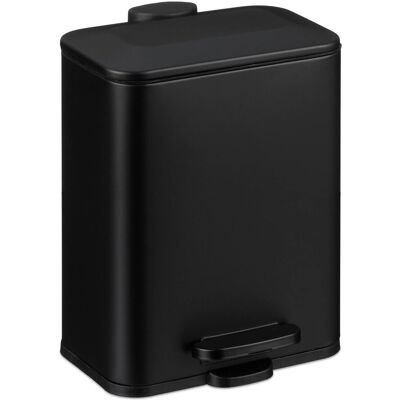 RELAXDAYS Mülleimer - Pedal 5L Soft-Close Modern Schwarz RELAXDAYS Mülleimer - Pedal 5L Soft-Close Modern Schwarz