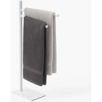 Relaxdays Handtuchständer Edelstahl Weiß Freistehend 2-Armig 78 cm x 33,5 cm x 14 cm 1,5 kg Relaxdays Handtuchständer Edelstahl Weiß Freistehend 2-Armig 78 cm x 33,5 cm x 14 cm 1,5 kg