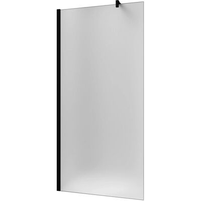 AICA Schwarzrahmen Duschabtrennung 120x200cm Walk in Duschwand 10mm NANO Milchglas Mit 90cm Stange Mit Glasschutzfolie Duschkabine AICA Schwarzrahmen Duschabtrennung 120x200cm Walk in Duschwand 10mm NANO Milchglas Mit 90cm Stange Mit Glasschutzfolie Duschkabine
