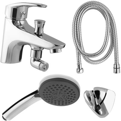 PaulGurkes Wannenset Aufputz Armatur mit Umsteller Handbrause Metallschlauch PaulGurkes Wannenset Aufputz Armatur mit Umsteller Handbrause Metallschlauch