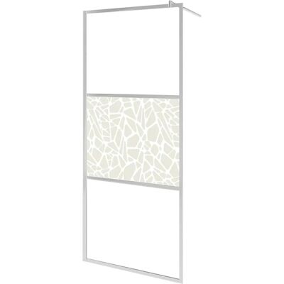vidaXL Walk-in Duschwand ESG Glas Stein-Design 100x195 cm - Duschwand vidaXL Walk-in Duschwand ESG Glas Stein-Design 100x195 cm - Duschwand