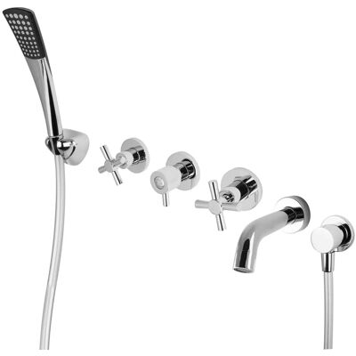 PaulGurkes Unterputz Badewannen Mischbatterie Set mit Handbrause PaulGurkes Unterputz Badewannen Mischbatterie Set mit Handbrause