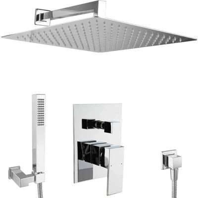 PaulGurkes Unterputz Dusch Set 40cm Eckig Duschsystem XXL PaulGurkes Unterputz Dusch Set 40cm Eckig Duschsystem XXL