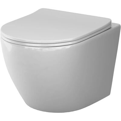 AM.PM Wand-WC mit Softclosing-Sitzabdeckung Flash Spülrandlos Toilette Hänge WC CLA1900PSC FlashClean AM.PM Wand-WC mit Softclosing-Sitzabdeckung Flash Spülrandlos Toilette Hänge WC CLA1900PSC FlashClean