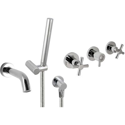 PaulGurkes Wannenset Mischbatterie Set für Badewanne mit Handbrause PaulGurkes Wannenset Mischbatterie Set für Badewanne mit Handbrause
