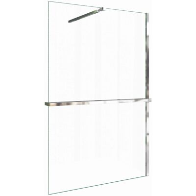 AICA Walk In 100x200cm Duschwand mit Stabilisator 8mm NANO ESG-Glas mit Duschregal Handtuchhalter Duschtrennwand F084 AICA Walk In 100x200cm Duschwand mit Stabilisator 8mm NANO ESG-Glas mit Duschregal Handtuchhalter Duschtrennwand F084
