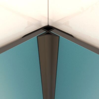 Aurlane Innenwinkelprofil Schwarz mit Aluminium Profil 1 cm x 1 cm x 210 cm Aurlane Innenwinkelprofil Schwarz mit Aluminium Profil 1 cm x 1 cm x 210 cm