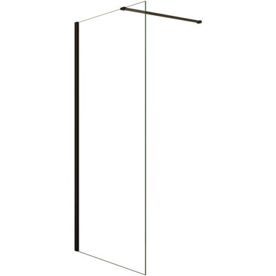 AICA Walk In Schwarzrahmen Duschwand B.80cm x H.200cm mit Stabilisator 8mm NANO ESG-Glas Duschtrennwand F130B AICA Walk In Schwarzrahmen Duschwand B.80cm x H.200cm mit Stabilisator 8mm NANO ESG-Glas Duschtrennwand F130B