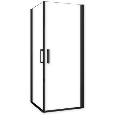 AICA Eckeinstieg 90x90 Höhe200cm Schwarz Duschkabine 8mm NANO ESG-Glas Schwingtür Drehtür Eckdusche Duschabtrennung AICA Eckeinstieg 90x90 Höhe200cm Schwarz Duschkabine 8mm NANO ESG-Glas Schwingtür Drehtür Eckdusche Duschabtrennung