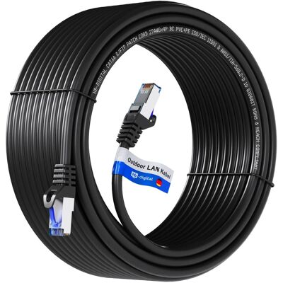 hb-digital 50m GHMT Zertifiziertes LAN Kabel CAT 6a RJ45 S/FTP PVC+PE für Außenbereich Schwarz hb-digital 50m GHMT Zertifiziertes LAN Kabel CAT 6a RJ45 S/FTP PVC+PE für Außenbereich Schwarz