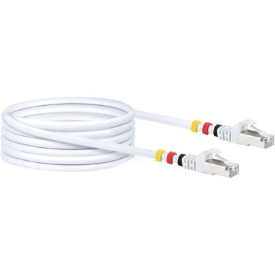 Schwaiger® CAT7 Netzwerkkabel S/FTP inkl. 3 Farbclips - Weiß 15,0 m Schwaiger® CAT7 Netzwerkkabel S/FTP inkl. 3 Farbclips - Weiß 15,0 m