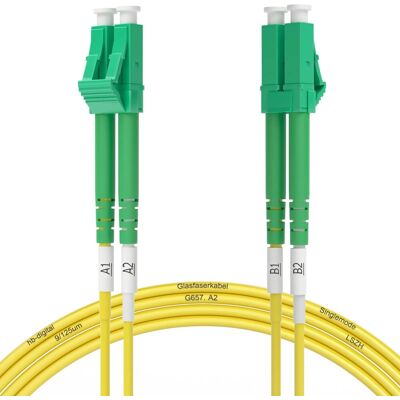 hb-digital Glasfaserkabel Netzwerkkabel 15m Duplex LC/APC-LC/APC, G.657.A2 hb-digital Glasfaserkabel Netzwerkkabel 15m Duplex LC/APC-LC/APC, G.657.A2