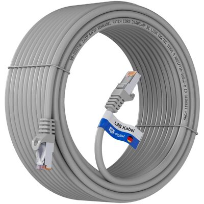 hb-digital 15m LAN Kabel CAT 7 Rohkabel RJ45 S/FTP PiMF LSZH AWG 26 Grau hb-digital 15m LAN Kabel CAT 7 Rohkabel RJ45 S/FTP PiMF LSZH AWG 26 Grau