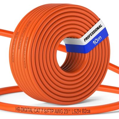 hb-digital CAT 7 Netzwerkkabel 10m PRO S/FTP PiMF AWG23/1 LSZH B2ca GHMT Zertifiziert hb-digital CAT 7 Netzwerkkabel 10m PRO S/FTP PiMF AWG23/1 LSZH B2ca GHMT Zertifiziert
