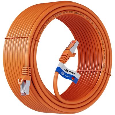 hb-digital 50m LAN Kabel CAT 7 Rohkabel RJ45 S/FTP PiMF LSZH AWG 26 Orange hb-digital 50m LAN Kabel CAT 7 Rohkabel RJ45 S/FTP PiMF LSZH AWG 26 Orange