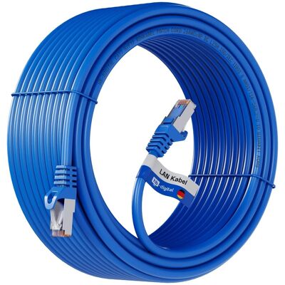 hb-digital 20m Patchkabel CAT 7 Rohkabel RJ45 S/FTP PiMF LSZH AWG 26 Halogenfrei Blau hb-digital 20m Patchkabel CAT 7 Rohkabel RJ45 S/FTP PiMF LSZH AWG 26 Halogenfrei Blau