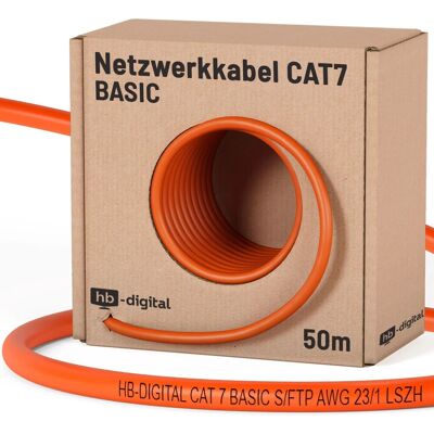 hb-digital CAT 7 Kabel BASIC Simplex 50m AWG23 S/FTP LSZH Class Eca hb-digital CAT 7 Kabel BASIC Simplex 50m AWG23 S/FTP LSZH Class Eca