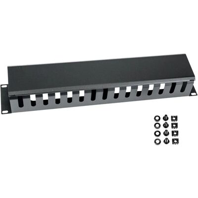 HMF 65452-02 Kabelmanagement mit Abdeckung für Serverschrank 19 Zoll 2 HE Schwarz HMF 65452-02 Kabelmanagement mit Abdeckung für Serverschrank 19 Zoll 2 HE Schwarz
