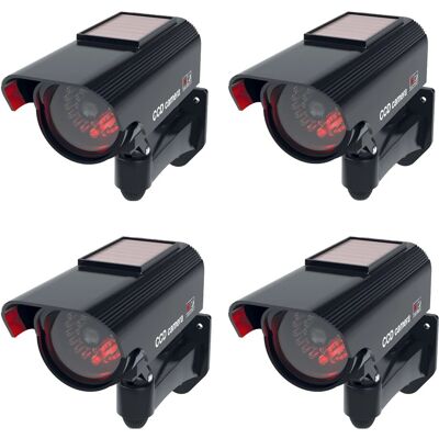 Basi - CCD Solar Kamera-Attrappe - KA 311 - Schwarz - Solarbetrieben - IP 23 Geprüft - 4 Stück - 4X1000-0311 Basi - CCD Solar Kamera-Attrappe - KA 311 - Schwarz - Solarbetrieben - IP 23 Geprüft - 4 Stück - 4X1000-0311