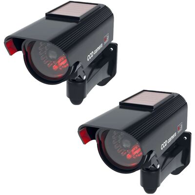 Basi - CCD Solar Kamera-Attrappe - KA 311 - Schwarz - Solarbetrieben - IP 23 Geprüft - 2 Stück - 2X1000-0311 Basi - CCD Solar Kamera-Attrappe - KA 311 - Schwarz - Solarbetrieben - IP 23 Geprüft - 2 Stück - 2X1000-0311