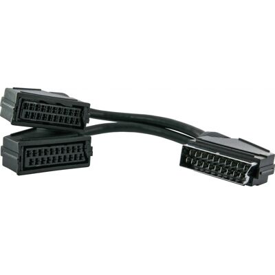 Schwaiger SCART Y-Verteiler 21-polig 20 cm Schwarz Schwaiger SCART Y-Verteiler 21-polig 20 cm Schwarz
