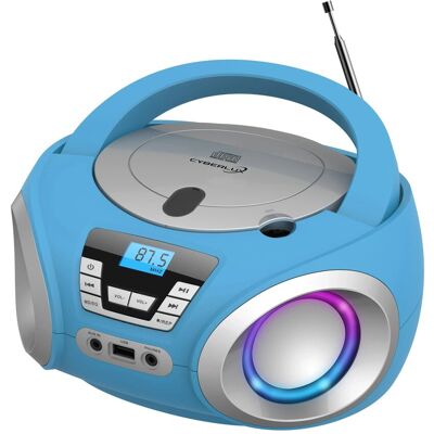 Cyberlux CL-900 CD-Player mit LED-Discolichter CD/MP3/USB Radio Blau Cyberlux CL-900 CD-Player mit LED-Discolichter CD/MP3/USB Radio Blau