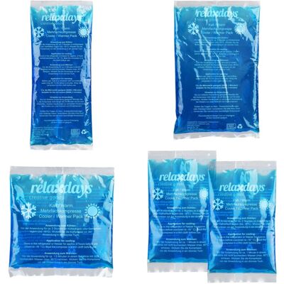 Relaxdays Kühlpads Set Kunststoff Gel Blau 5er Pack Auslaufsicher 26 cm x 16 cm x 1 cm Relaxdays Kühlpads Set Kunststoff Gel Blau 5er Pack Auslaufsicher 26 cm x 16 cm x 1 cm