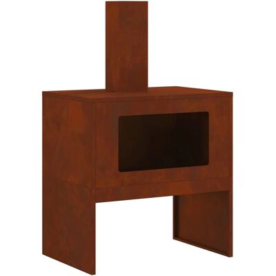 vidaXL Cortenstahl Feuerstelle - Rechteckig 60x40x96cm - Außenheizung vidaXL Cortenstahl Feuerstelle - Rechteckig 60x40x96cm - Außenheizung