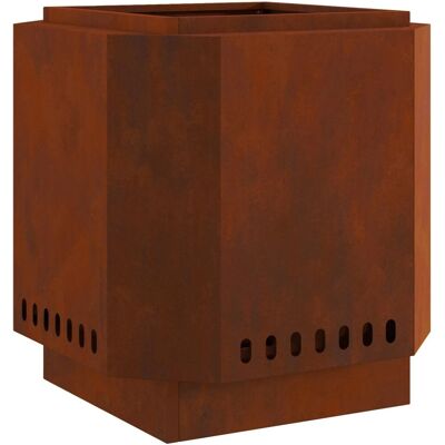 vidaXL Wetterfester Stahl/Braun 48 x 48 x 51 cm Langlebig Feuerstelle - Feuerstelle vidaXL Wetterfester Stahl/Braun 48 x 48 x 51 cm Langlebig Feuerstelle - Feuerstelle