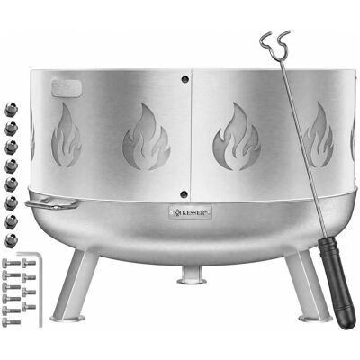 KESSER Feuerschale Ø 60 cm Legierter Stahl Stärke 2.5 mm mit Funkenschutz KESSER Feuerschale Ø 60 cm Legierter Stahl Stärke 2.5 mm mit Funkenschutz