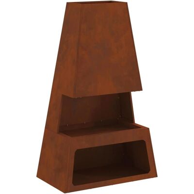 Vidaxl - Feuerstelle mit Holzlager 60x35x100 cm Rostfreier Stahl Vidaxl - Feuerstelle mit Holzlager 60x35x100 cm Rostfreier Stahl