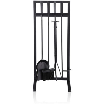 Relaxdays Kaminbesteck Eisen Schwarz 5-teilig 79 cm x 31 cm x 27 cm 3,3 kg Relaxdays Kaminbesteck Eisen Schwarz 5-teilig 79 cm x 31 cm x 27 cm 3,3 kg