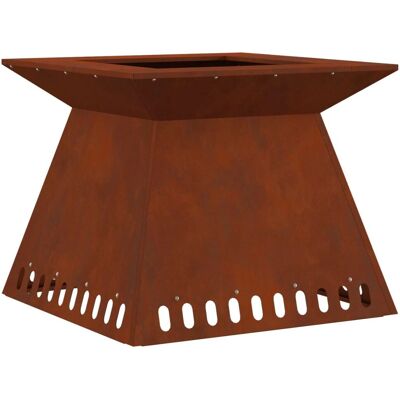 vidaXL Wetterfester Stahl/Braun 60 x 60 x 50 cm Feuerstelle - Feuerstelle vidaXL Wetterfester Stahl/Braun 60 x 60 x 50 cm Feuerstelle - Feuerstelle