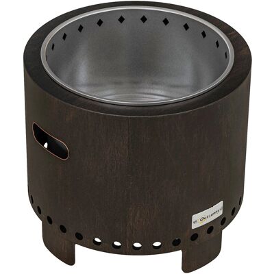 Outsunny Feuerschale Metall Edelstahl Schwarz 45 x 42H cm Outsunny Feuerschale Metall Edelstahl Schwarz 45 x 42H cm