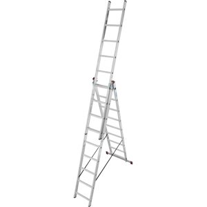 KRAUSE Vielzweckleiter Corda - Silber - 3x9 Sprossen - 250cm KRAUSE Vielzweckleiter Corda - Silber - 3x9 Sprossen - 250cm