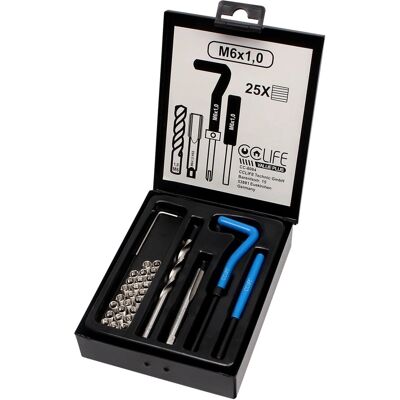 CCLIFE Gewindereparatur Satz M5-M14 Größe M6 x 10 Reparatur von Gewindebohrungen CCLIFE Gewindereparatur Satz M5-M14 Größe M6 x 10 Reparatur von Gewindebohrungen