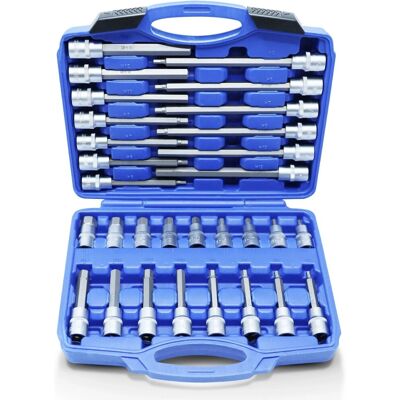 CCLIFE Imbusschlüssel Satz CR-V Nuss 30tlg 1/2'' Steckschlüssel Innensechskant Nusssatz für Schrauben HX5-HX19 CCLIFE Imbusschlüssel Satz CR-V Nuss 30tlg 1/2'' Steckschlüssel Innensechskant Nusssatz für Schrauben HX5-HX19