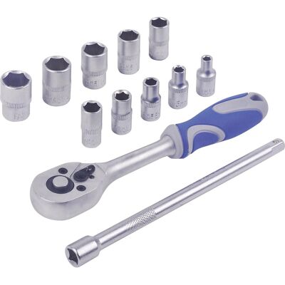 LUX-TOOLS Steckschlüssel Set 6,3 mm (1/2 Zoll) 12-teilig LUX-TOOLS Steckschlüssel Set 6,3 mm (1/2 Zoll) 12-teilig