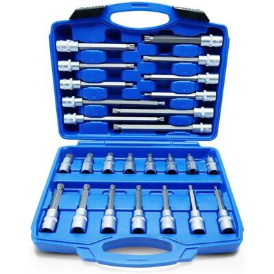 CCLIFE M5-M16 XZN Vielzahn Nuss CRV 26tlg Stecknuss Schlüssel Set Innenvielzahn Nüsse 1/2'' Antrieb CCLIFE M5-M16 XZN Vielzahn Nuss CRV 26tlg Stecknuss Schlüssel Set Innenvielzahn Nüsse 1/2'' Antrieb
