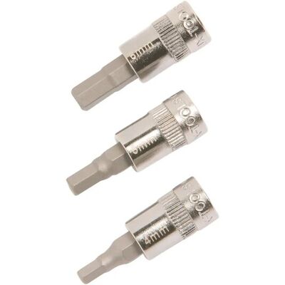 LUX-TOOLS Steckschlüssel Set 3-teilig Hex 4-6 mm LUX-TOOLS Steckschlüssel Set 3-teilig Hex 4-6 mm