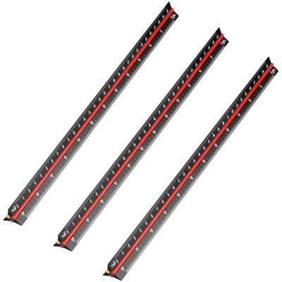 STAHLWERK Dreikant-Lineal 3er Set 30 CM Mit Metrischen Skalen Architekten-Lineal STAHLWERK Dreikant-Lineal 3er Set 30 CM Mit Metrischen Skalen Architekten-Lineal