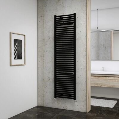 Schulte Design-Heizkörper Miami mit Anschluss von unten 1.067 W Pearl Schwarz Schulte Design-Heizkörper Miami mit Anschluss von unten 1.067 W Pearl Schwarz