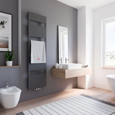 Schulte Design-Heizkörper Turin mit Mittenanschluss 505 x 1703 mm Anthrazit Schulte Design-Heizkörper Turin mit Mittenanschluss 505 x 1703 mm Anthrazit