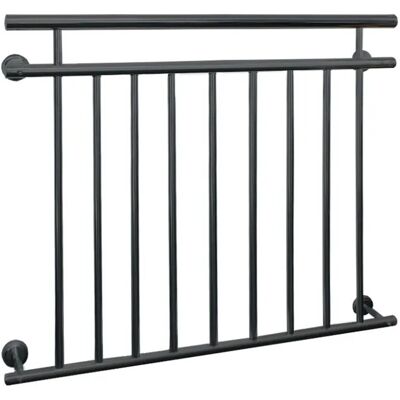 ECD Germany Französischer Balkon 90 x 128 cm Anthrazit aus Stahl ECD Germany Französischer Balkon 90 x 128 cm Anthrazit aus Stahl