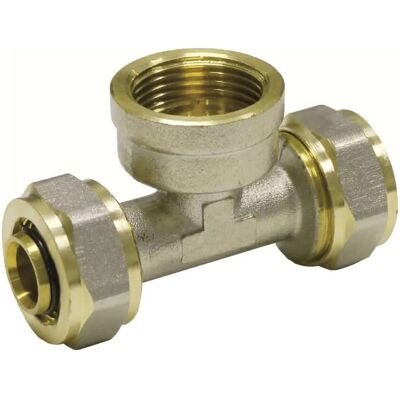 Boni-Shop Schraubfitting T-stück 26 X 3 mm 3/4 Zoll IG aus Metall Gold Boni-Shop Schraubfitting T-stück 26 X 3 mm 3/4 Zoll IG aus Metall Gold