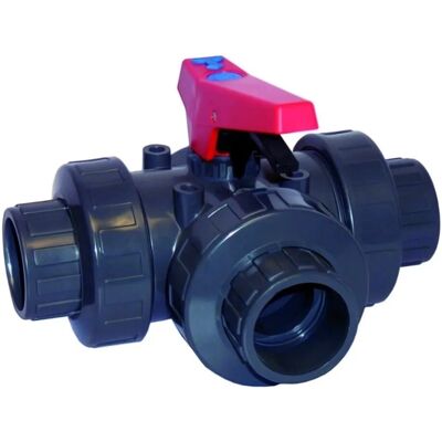 Cepex Pvc Fittings 3-Wege Kugelhahn Muffe 50mm Pn10 Cepex Pvc Fittings 3-Wege Kugelhahn Muffe 50mm Pn10